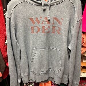 Prana Blue-Grey 'WANDER' Pullover Hoodie